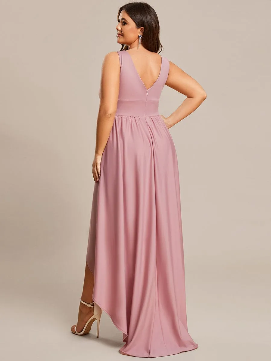 Robe Demoiselle d'honneur élégante Taille Empire Sans Manches