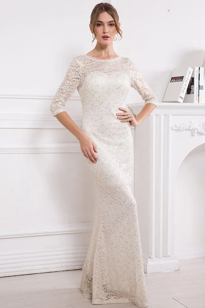 Robe Dentelle Coupe Sirène Femme