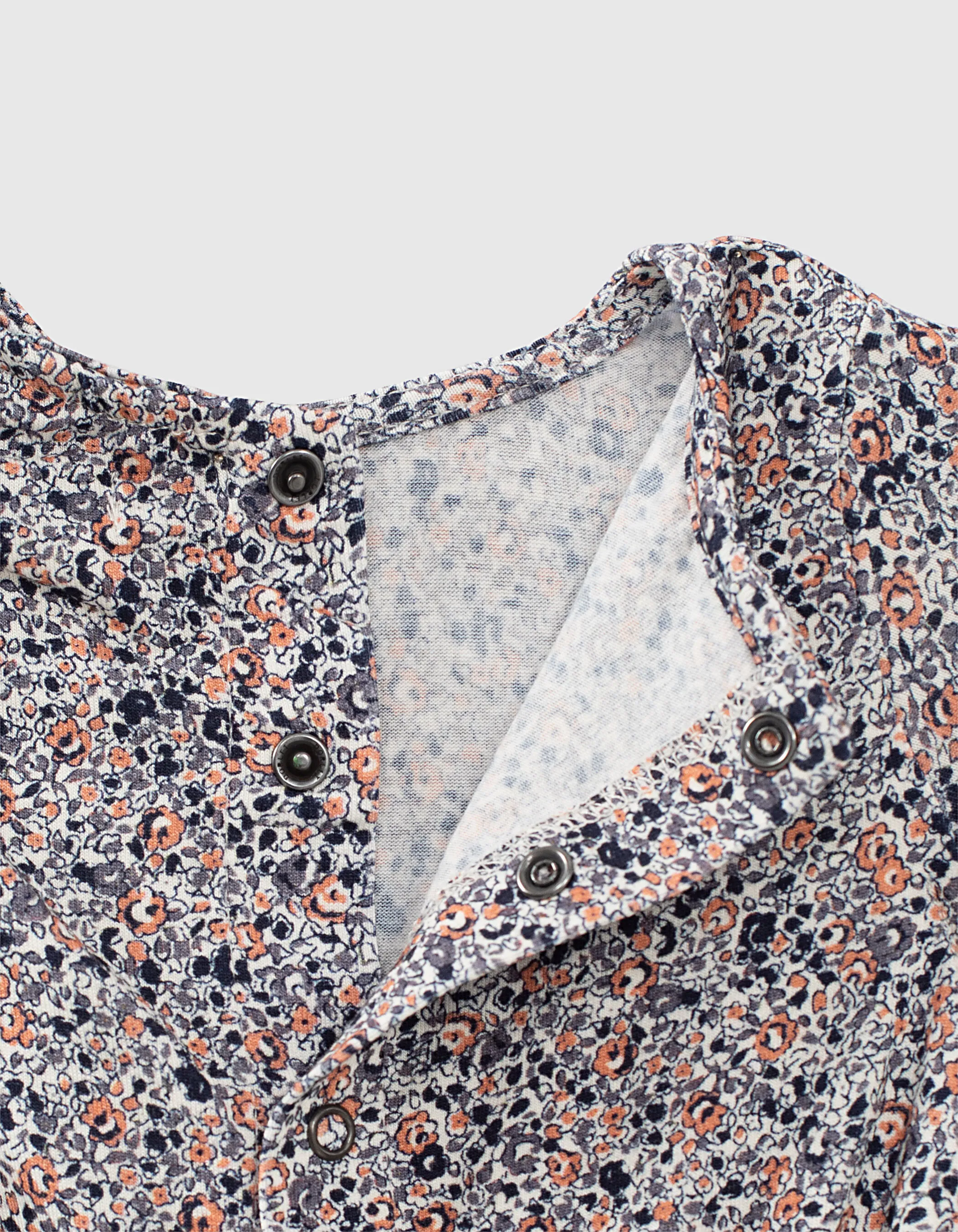 Robe écrue Ecovero® imprimé micro floral bébé fille 