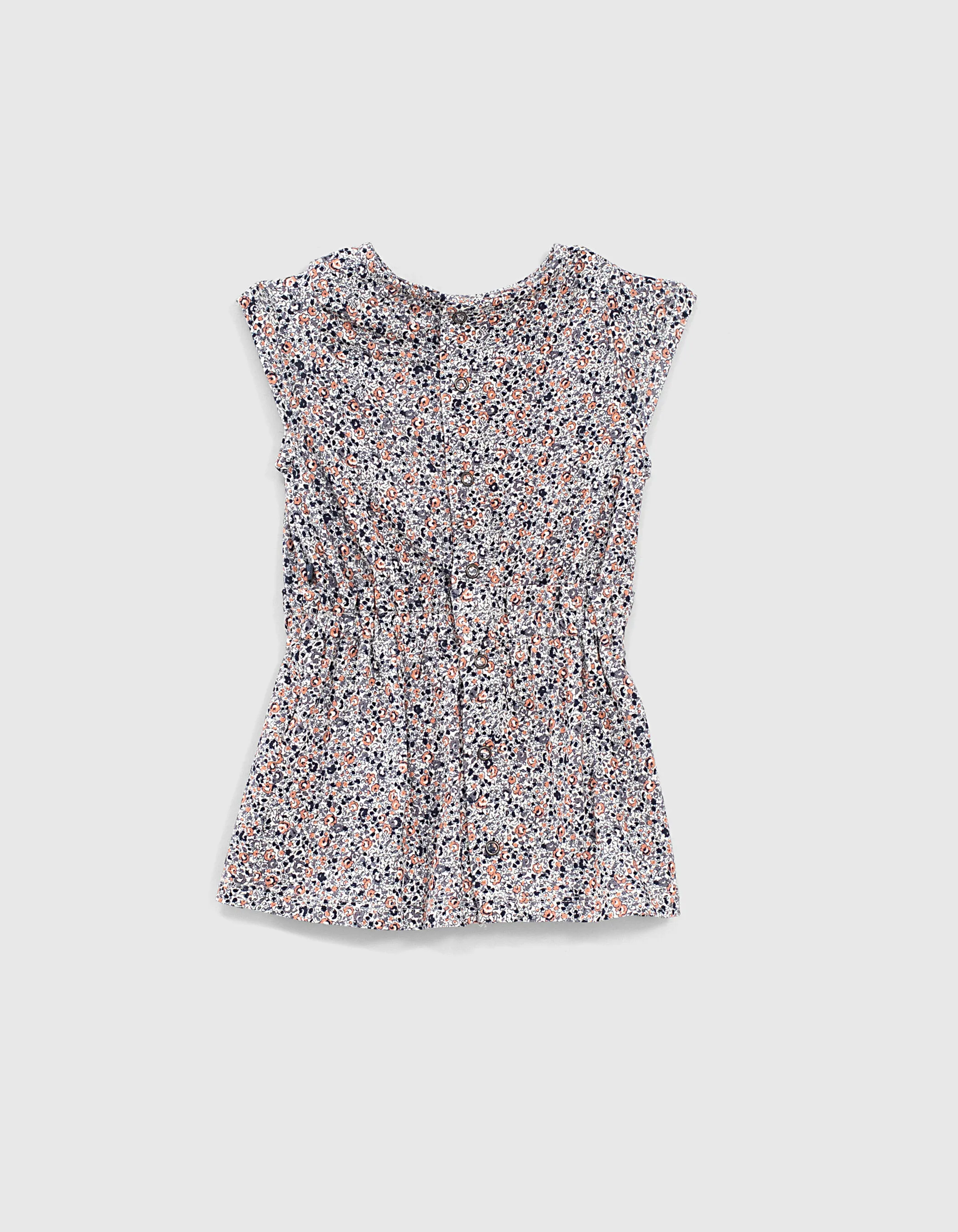 Robe écrue Ecovero® imprimé micro floral bébé fille 
