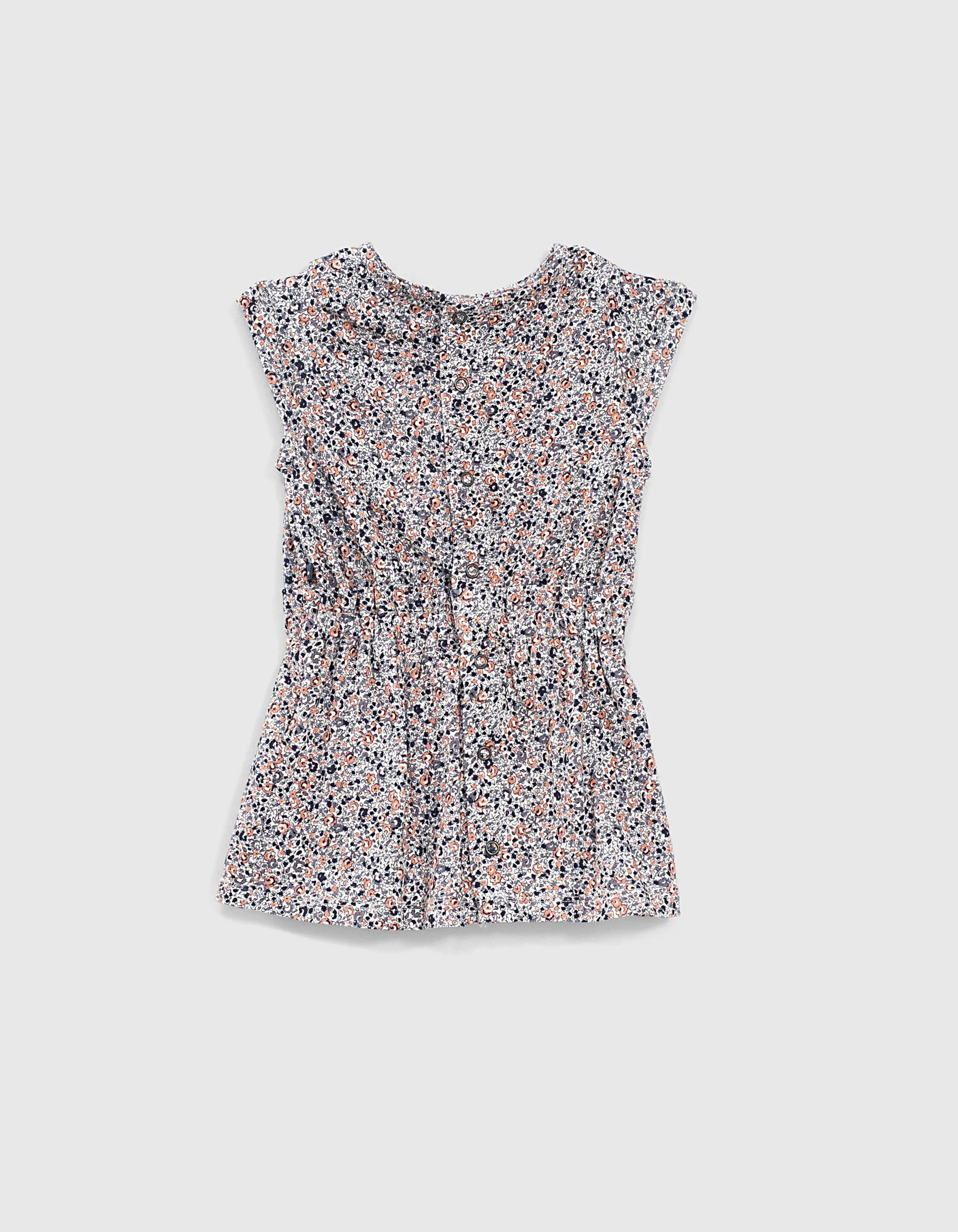 Robe écrue Ecovero® imprimé micro floral bébé fille 