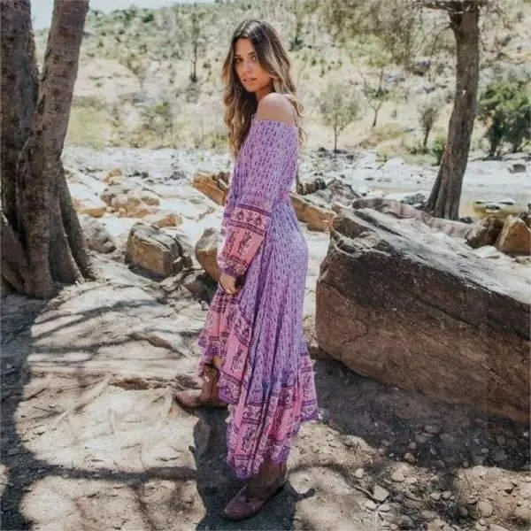 Robe esprit bohème romantique