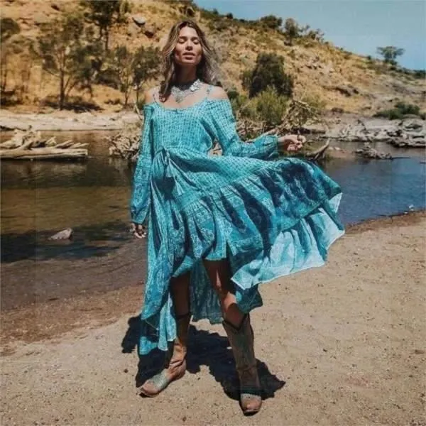 Robe esprit bohème romantique