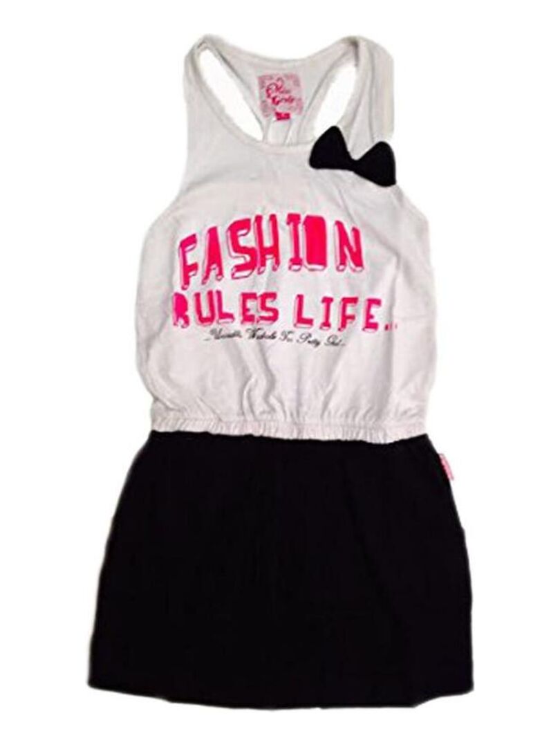 Robe fille FRULES - MISS GIRLY - Blanc Noir