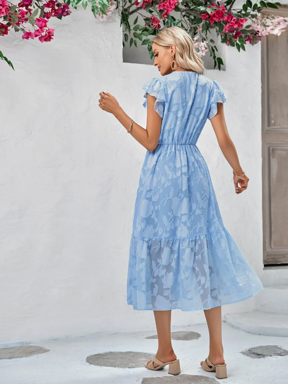Robe Fluide Fleurs Voile