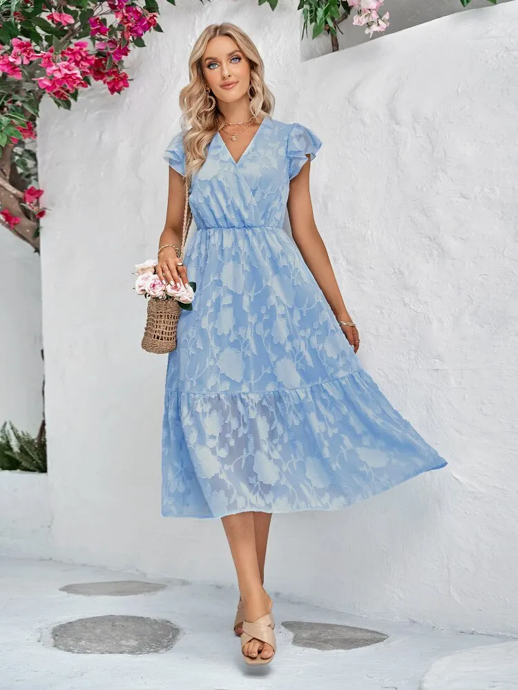 Robe Fluide Fleurs Voile
