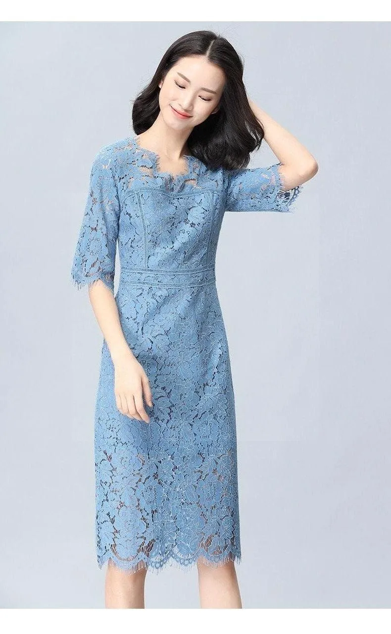 Robe longue dentelle boheme chic