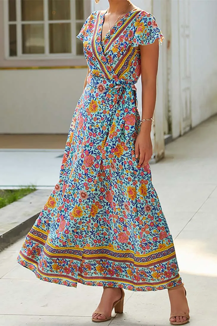 Robe Longue Effet Bohème - Gigi