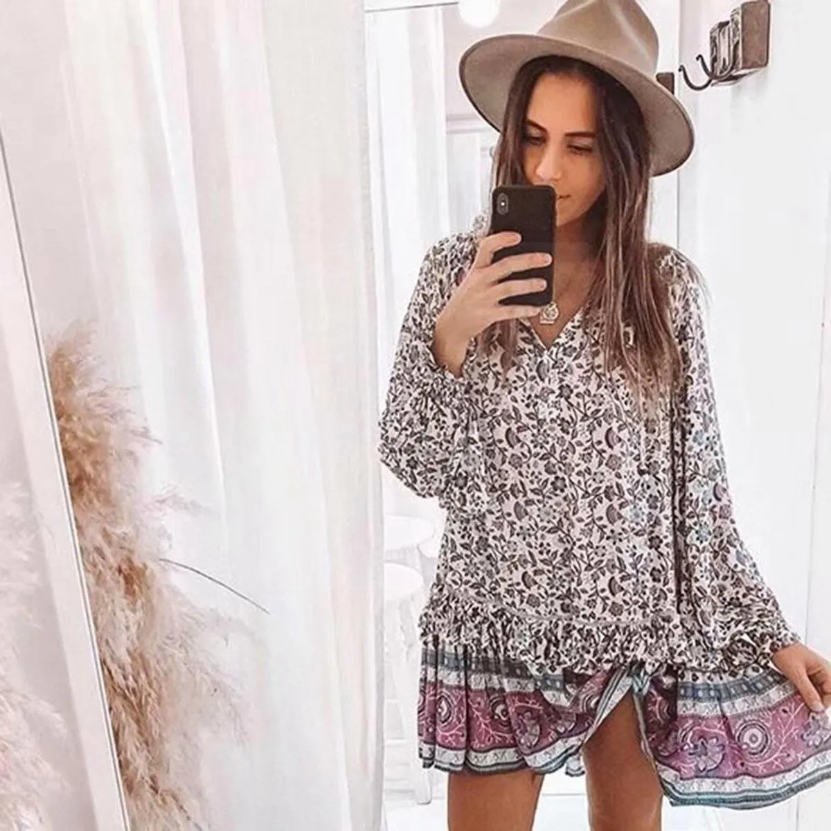 Robe longue hippie hiver