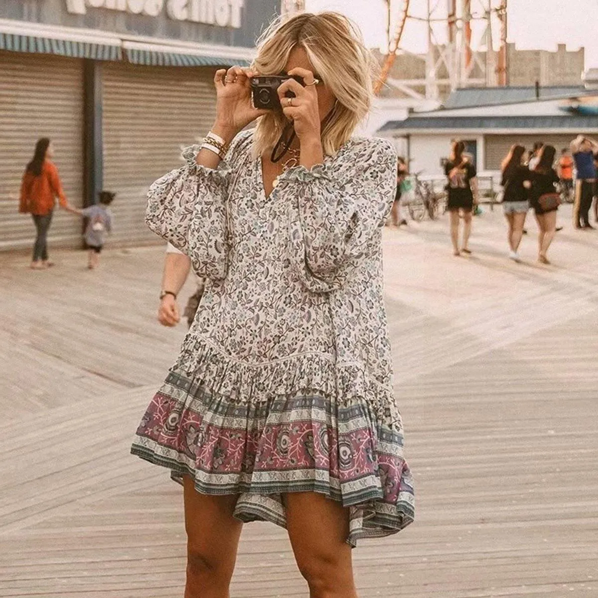 Robe longue hippie hiver