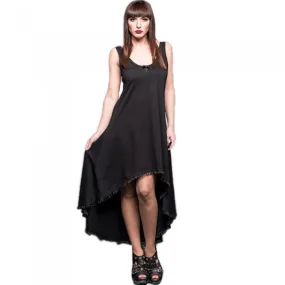 Robe Longue Noire avec Dentelle au Dos