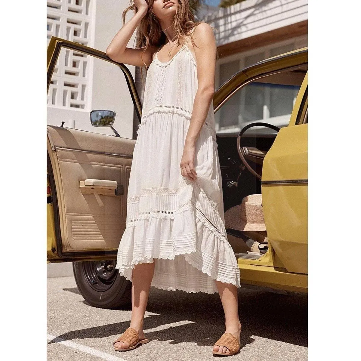 Robe longue été chic blanche