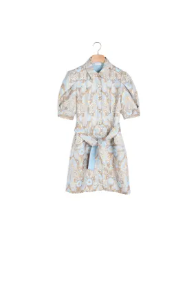 Robe manteau en brocart