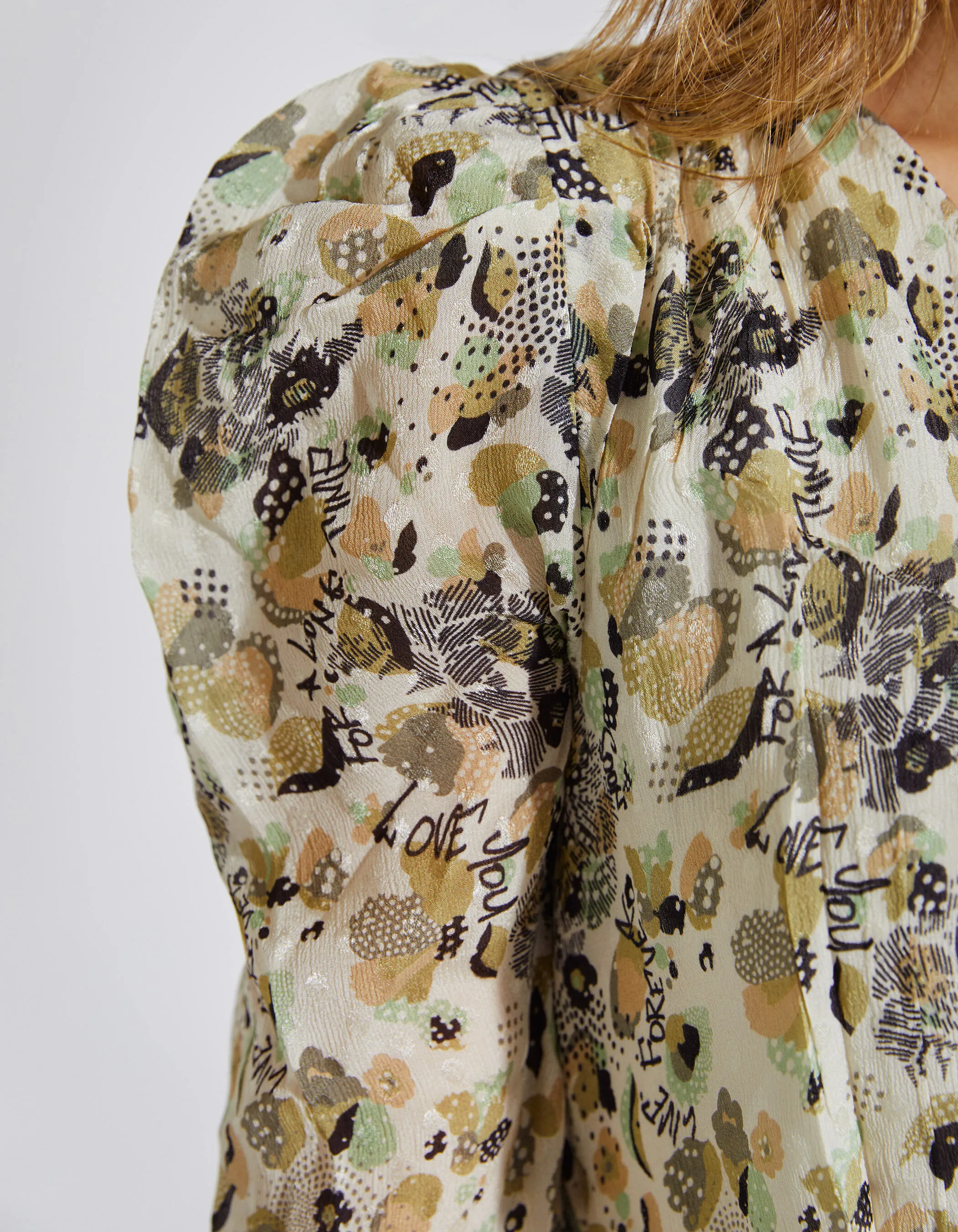 Robe midi imprimé floral army femme