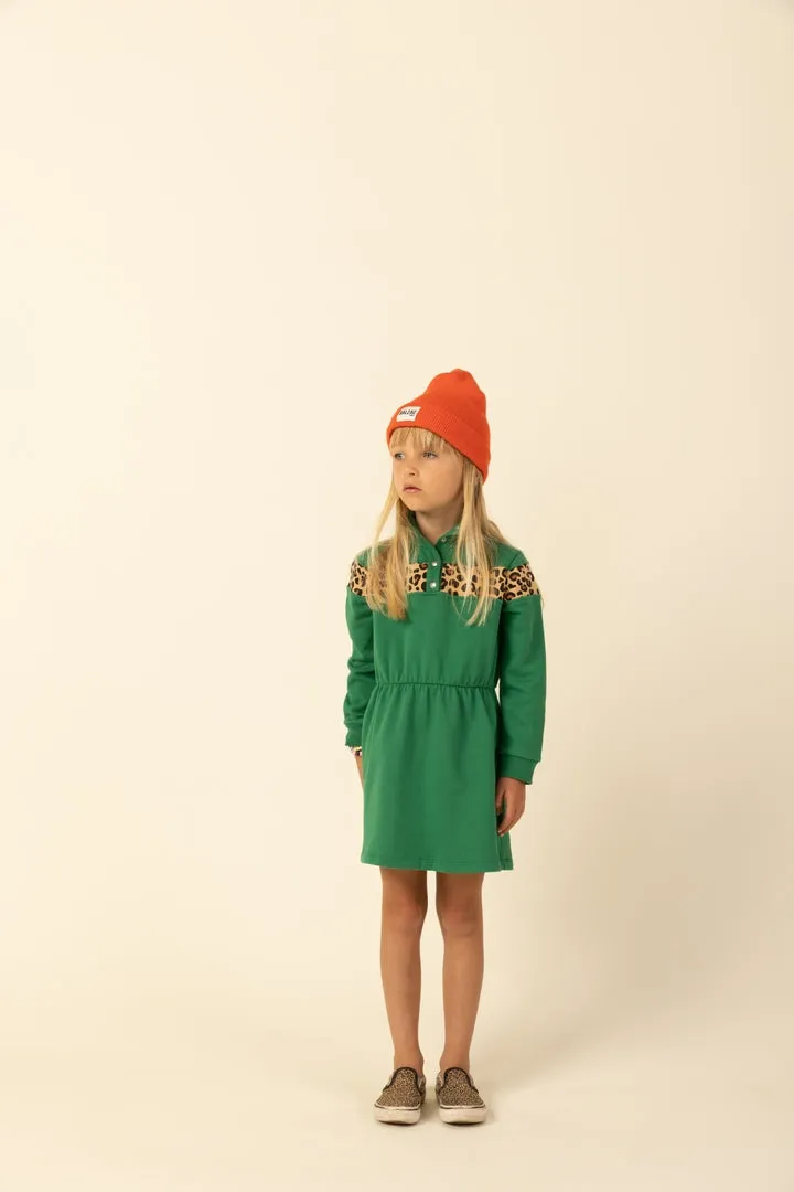 Robe Namur vert et léopard