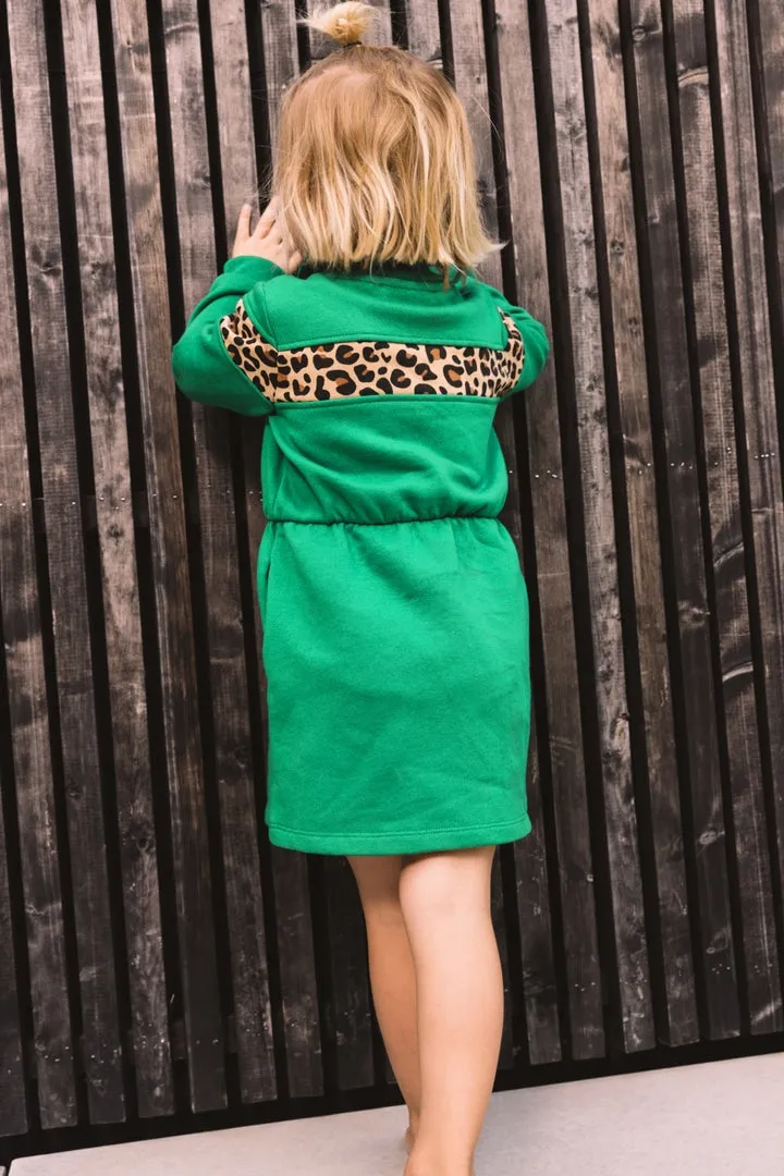 Robe Namur vert et léopard