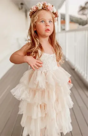 Robe Petite Fille D'honneur Champêtre