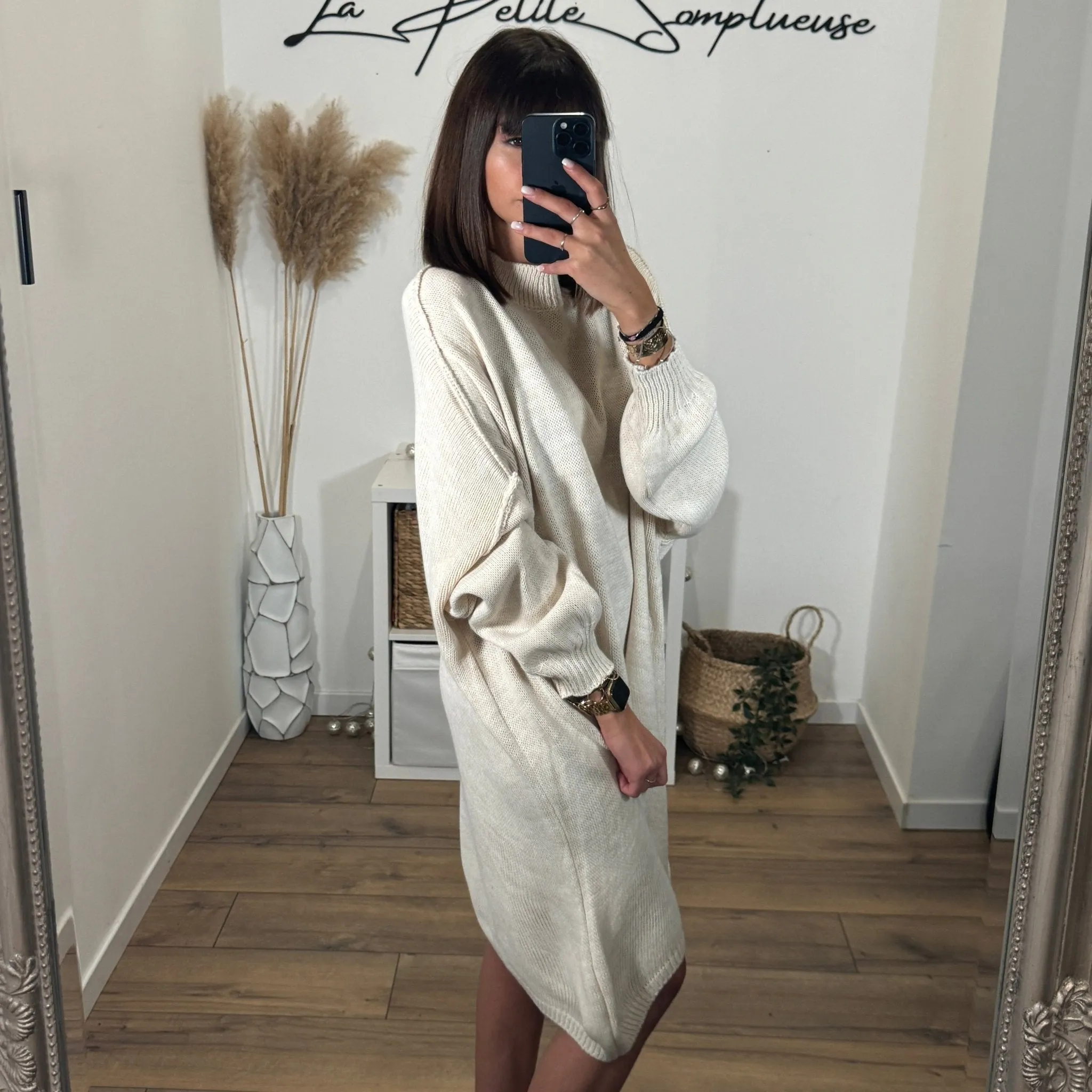 ROBE PULL BEIGE SOLENA