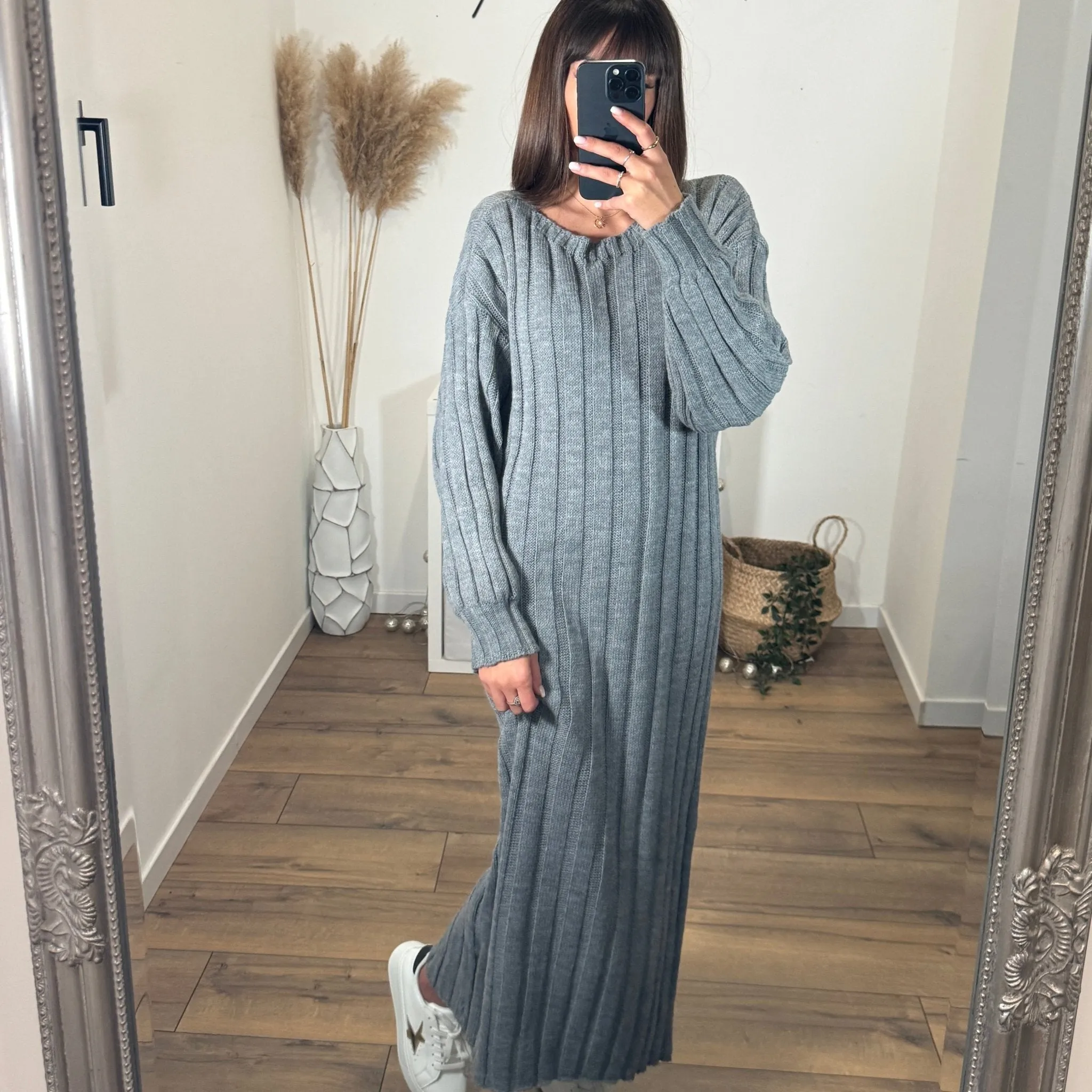 ROBE PULL GRIS AGATHE