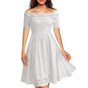 Robe vintages de Mariage Manches Courtes