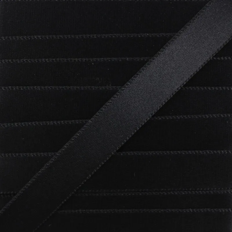 Ruban Satin Chausson de Danse 15 mm - Noir