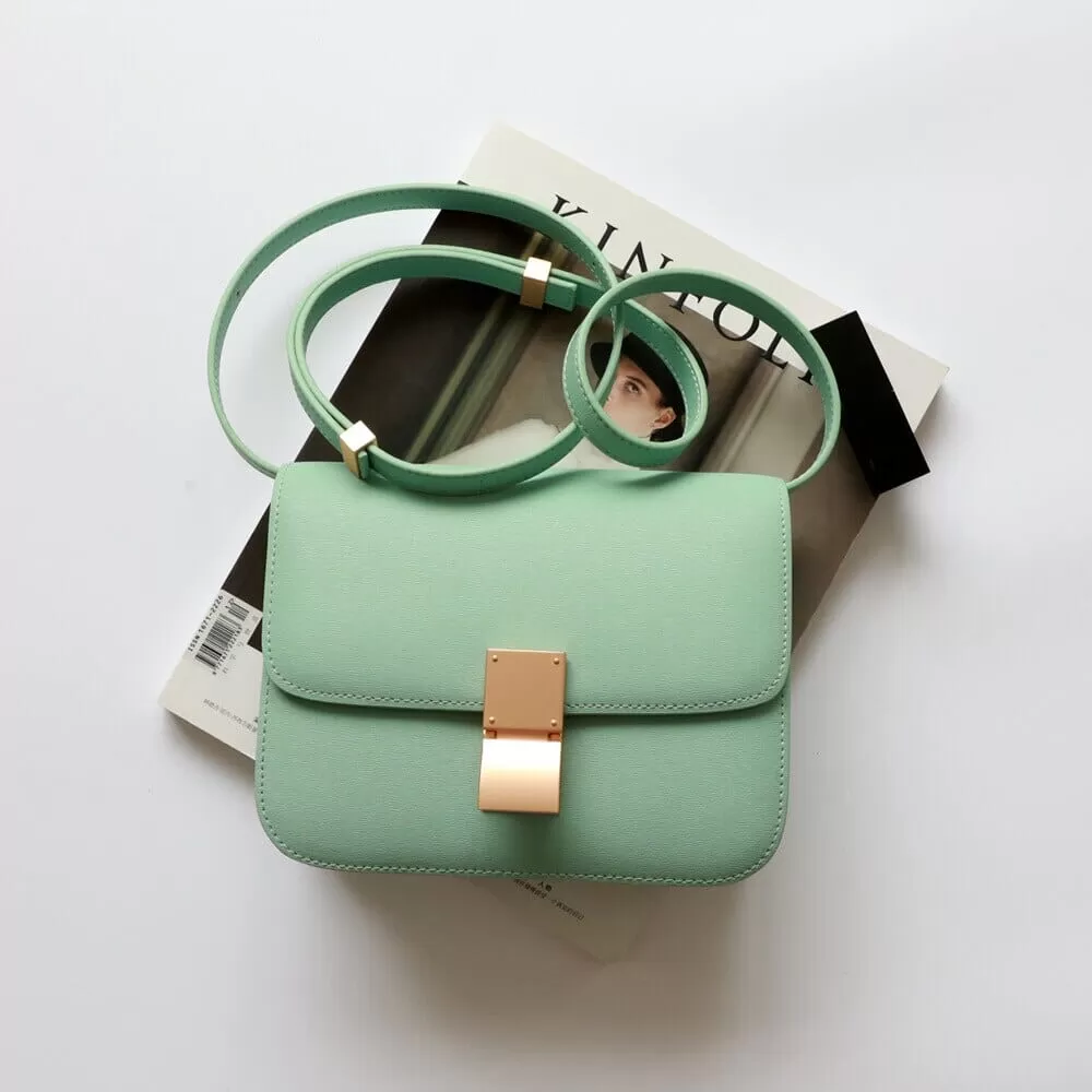 Sac en cuir véritable coloré à bandoulière de haute qualité sacs de créateur
