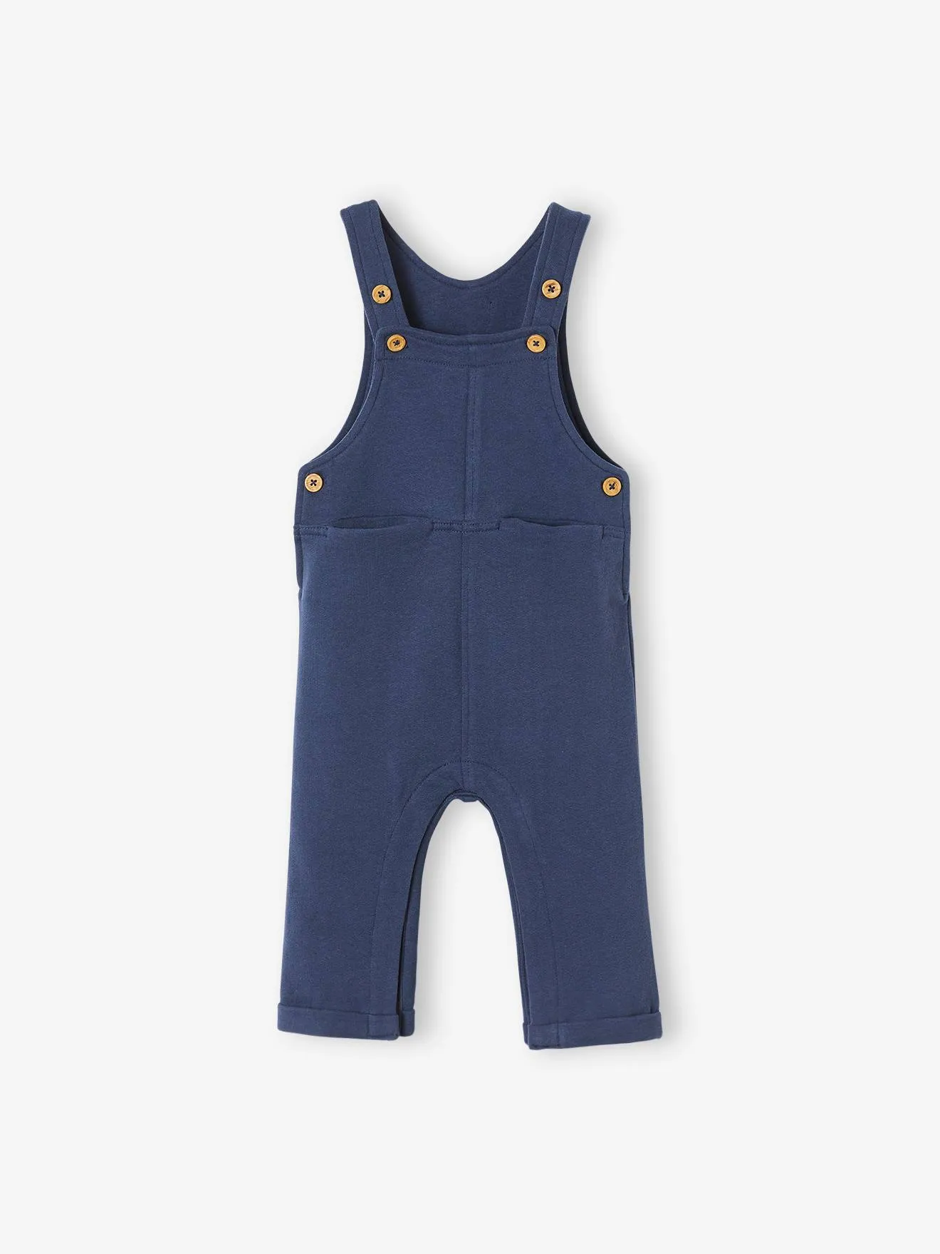 Salopette en molleton bébé marine - Vertbaudet