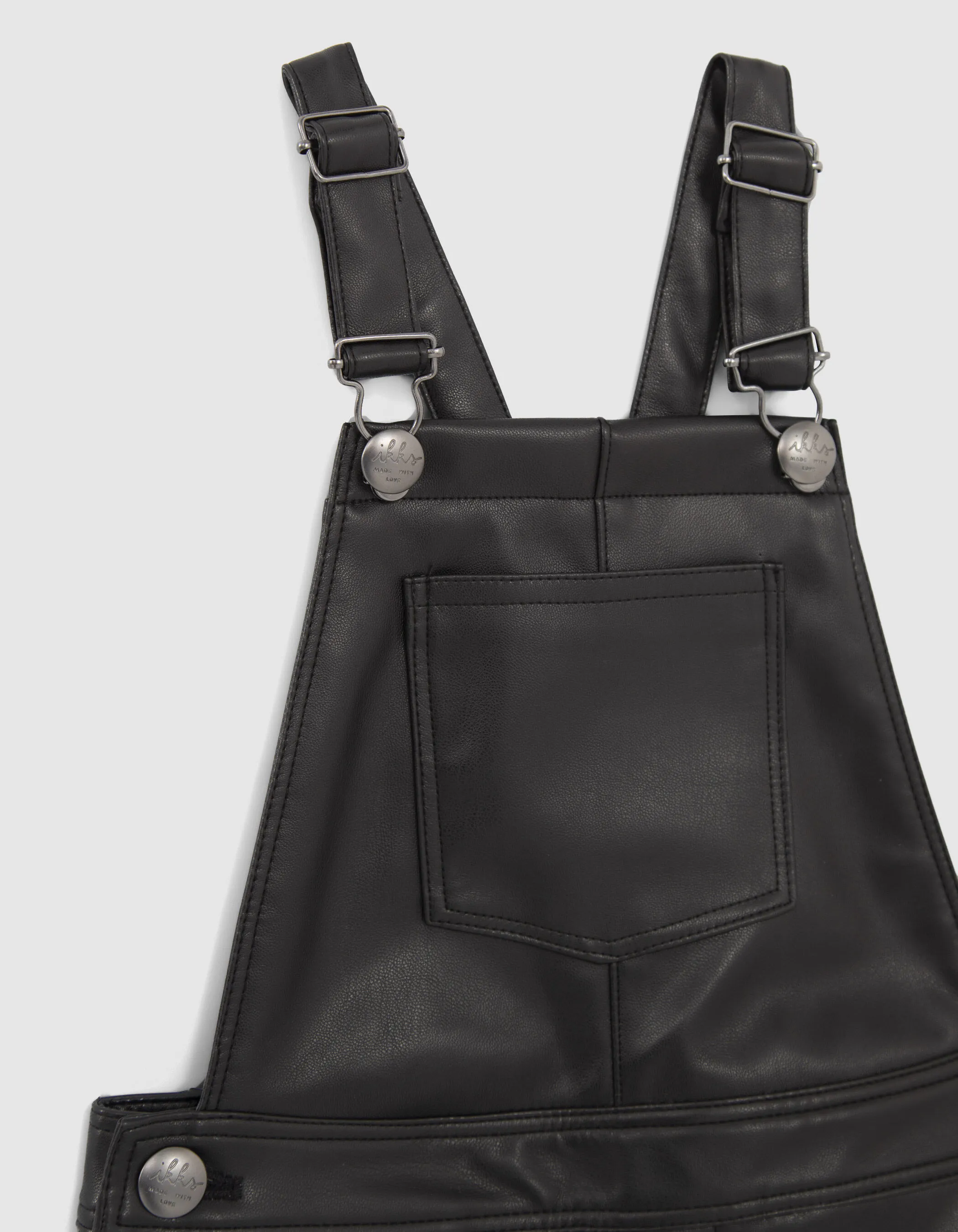 Salopette noire esprit rock fille