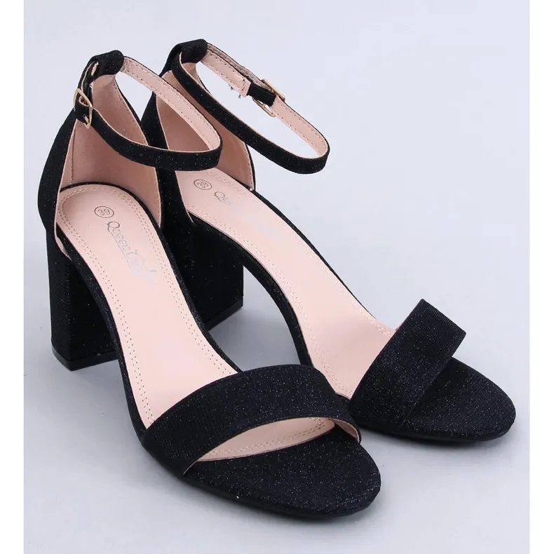 Sandales à talons Yanas noires irisées le noir