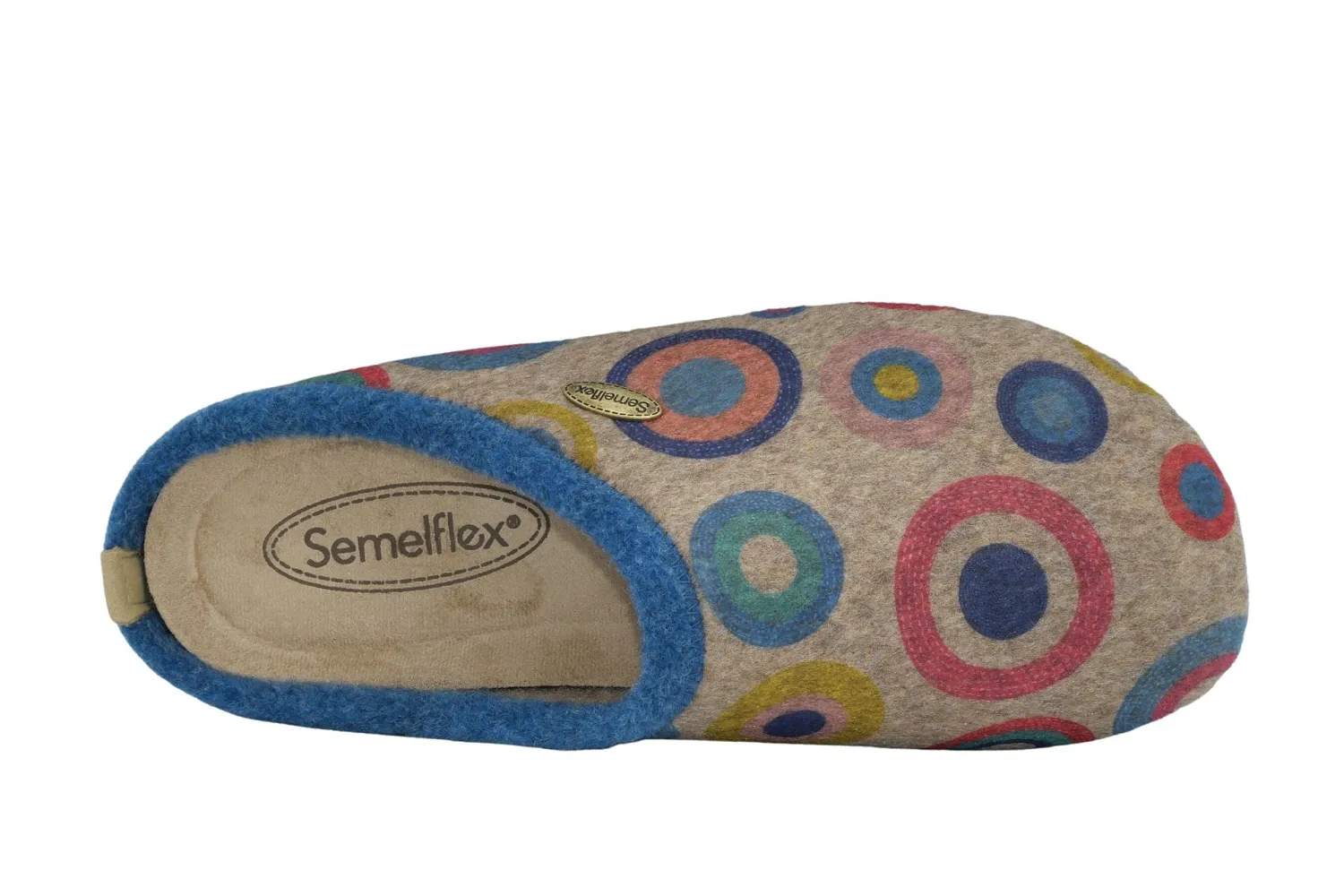 Semelflex pantoufle chartreuse 2 beige