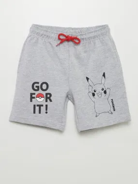 Short chiné 'Pikachu' 'Pokémon' - Gris