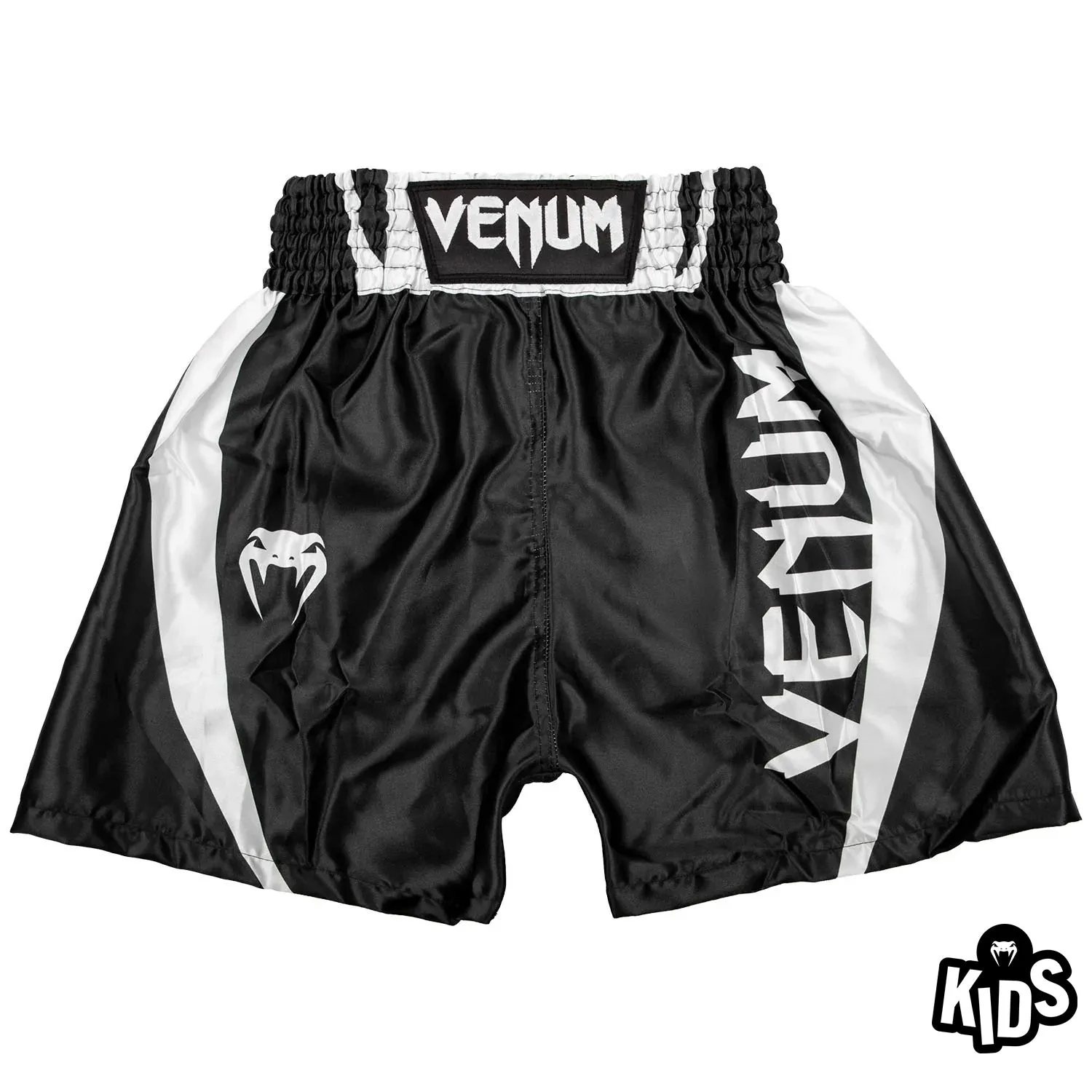 Short de boxe Enfant Venum Elite Kids - Noir/Blanc