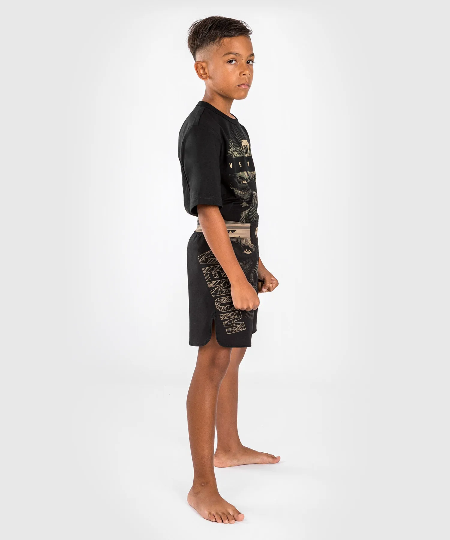 Short de Combat pour Enfants Venum Gorilla Jungle - Noir/Sable