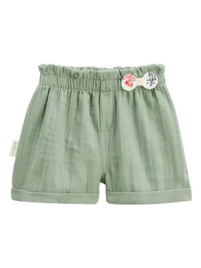 Short enfant en gaze de coton Calipso - Kaki