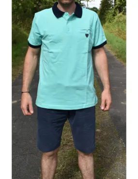 Short-sleeved mint polo