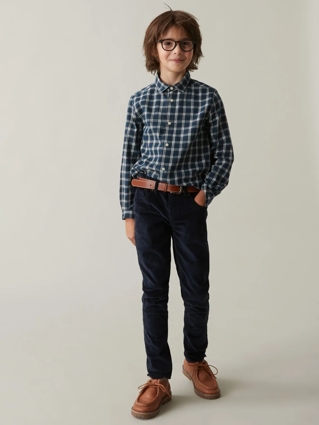 Slim en velours Garçon