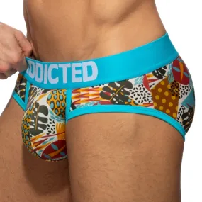 Slip swimderwear Wood Masks - ADDICTED : vente slips et bandeaux po...