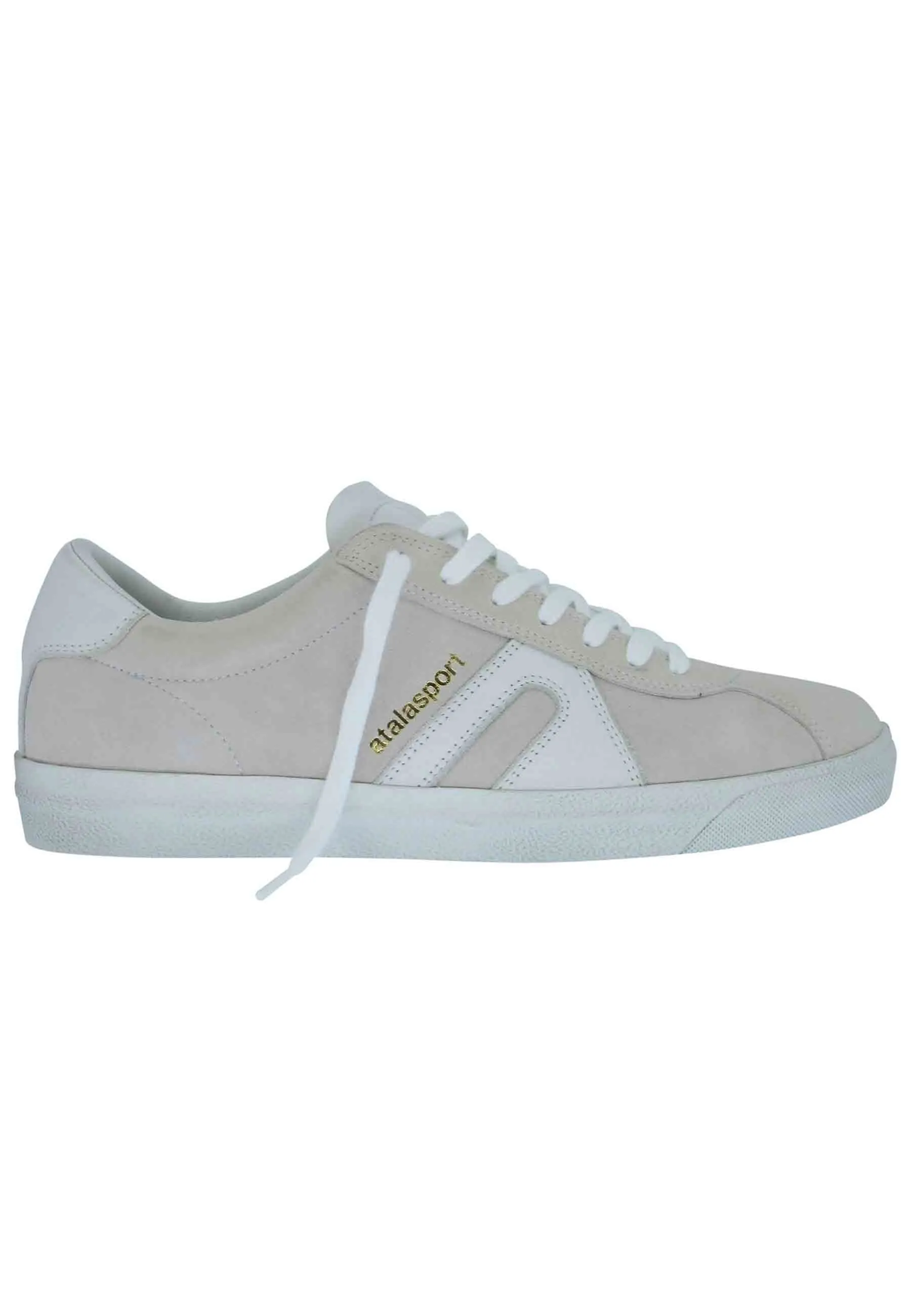 Sneakers uomo in camoscio off white