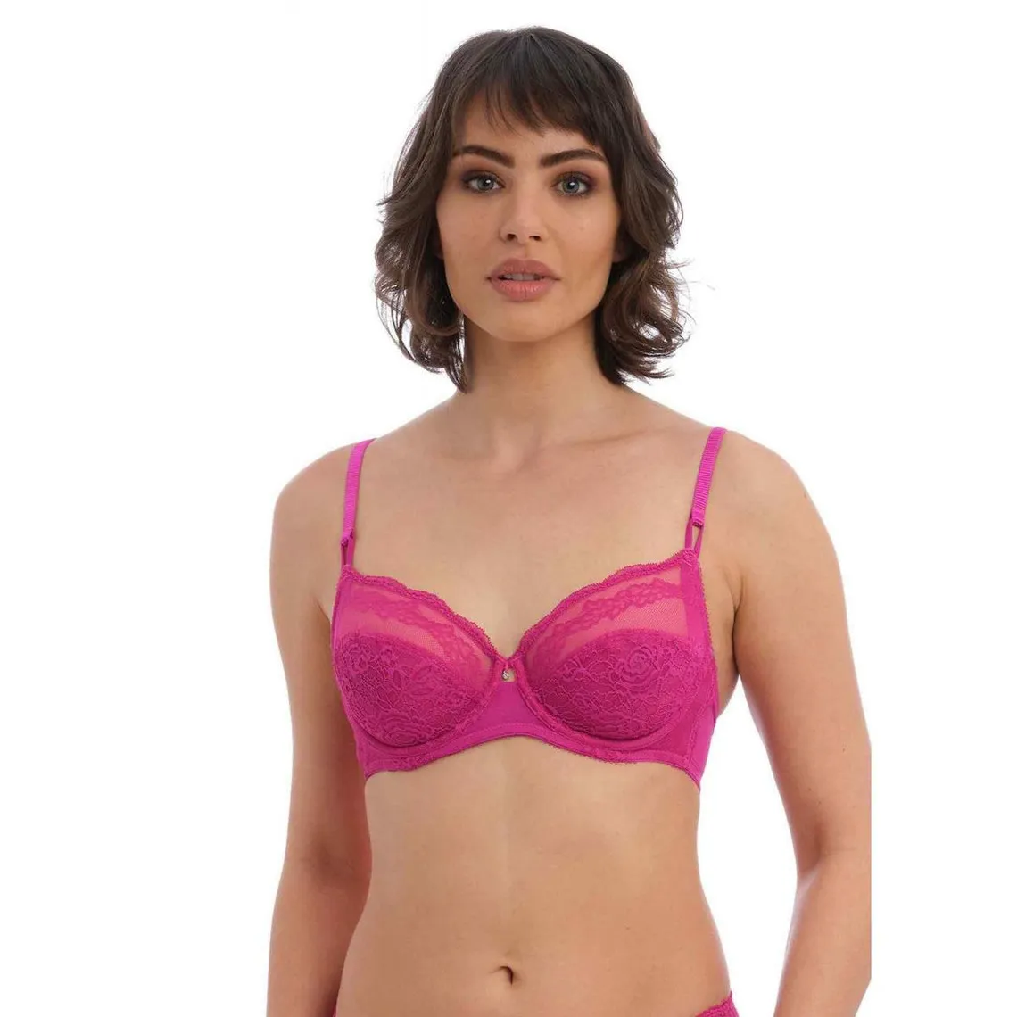 Soutien-gorge balconnet armatures violet Wacoal lingerie  en nylon | 3 Suisses