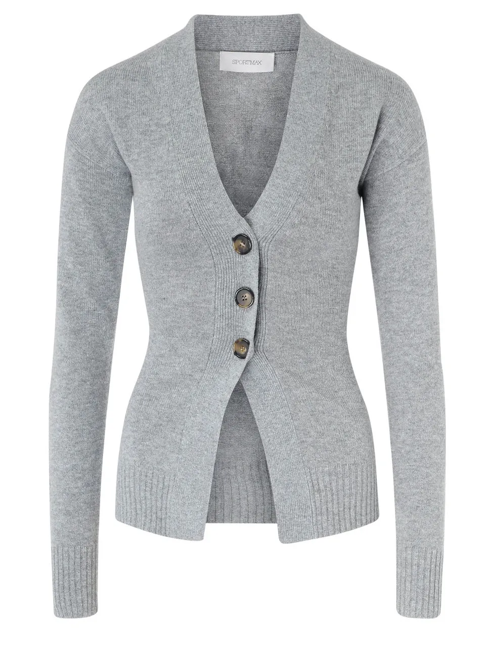 Sportmax Cardigan Gondola modèle en laine grise