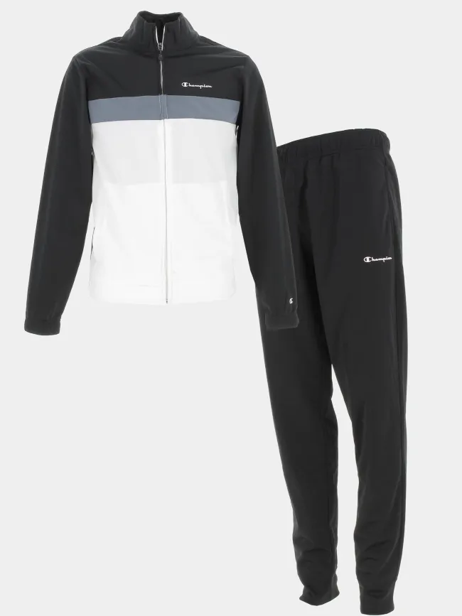 Survêtement veste zippée noir/blanc homme - Champion | wimod