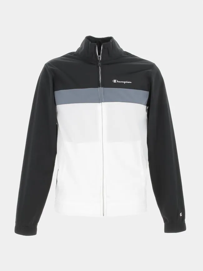 Survêtement veste zippée noir/blanc homme - Champion | wimod