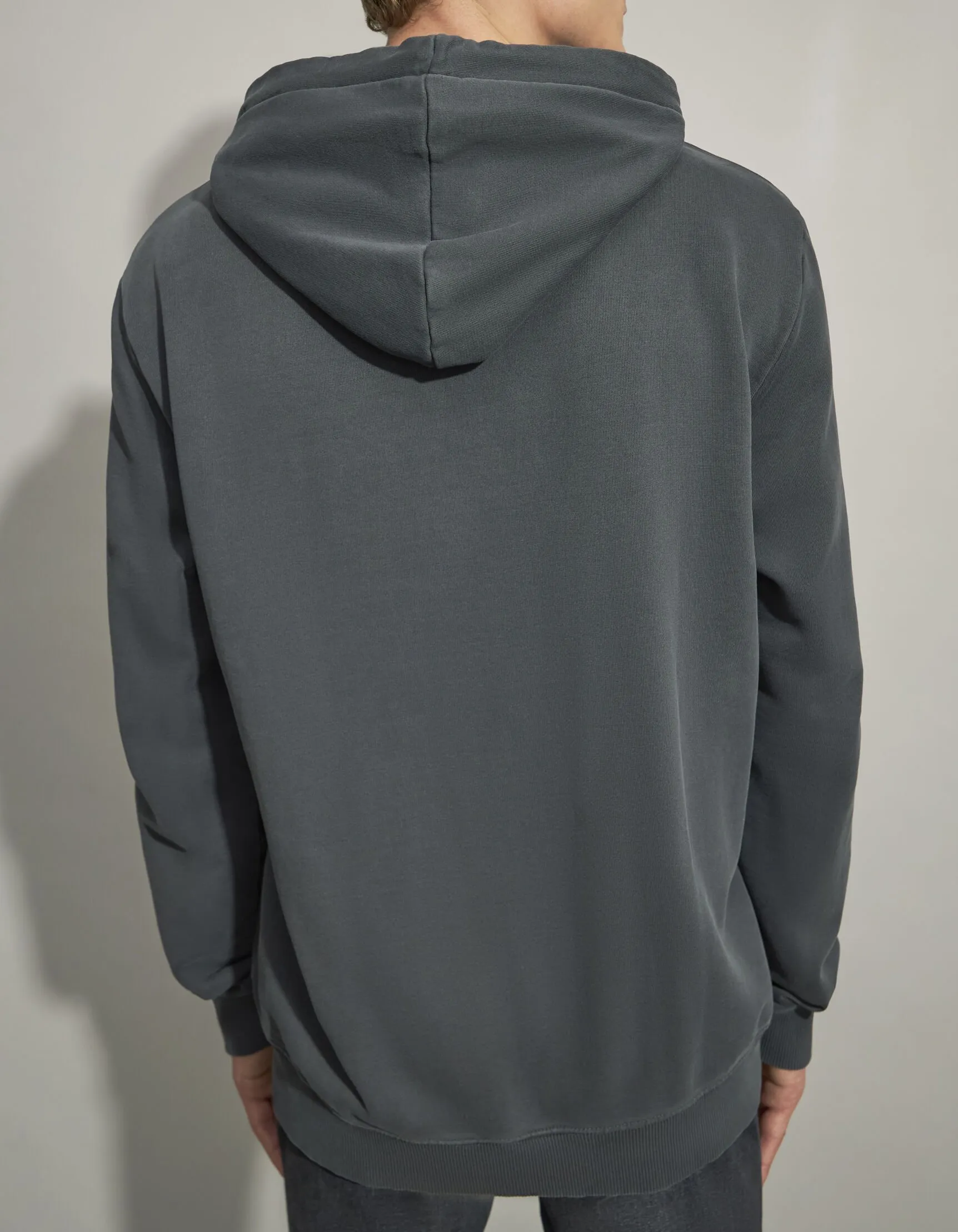 Sweat noir à capuche visuel gravure rock Homme
