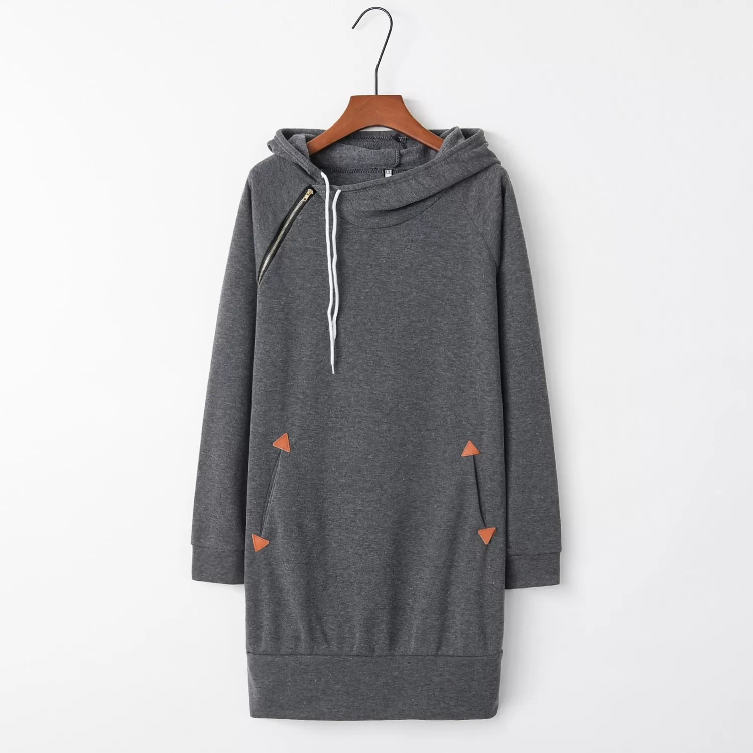 Sweat-shirt long à capuche