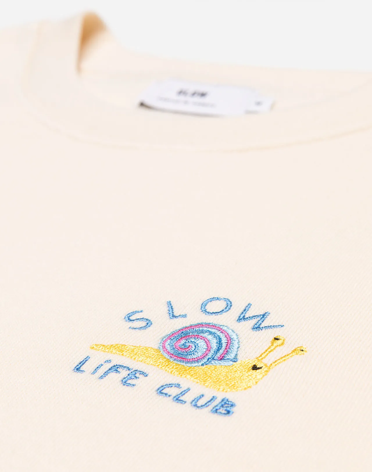 Sweat Slow Life ivoire Taille S Couleurs Ivoire