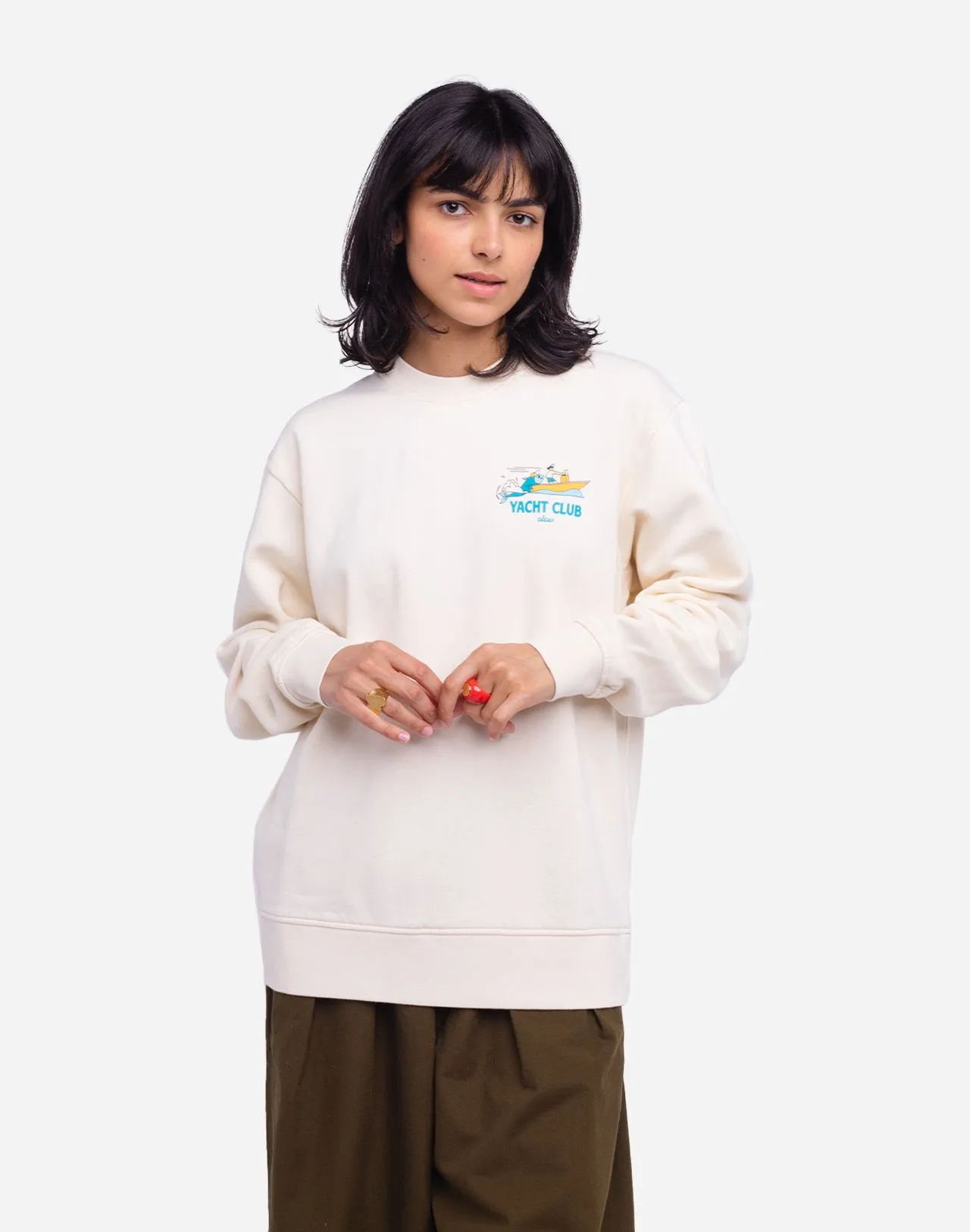 Sweat Yacht Club ivoire Taille S Couleurs Ivoire