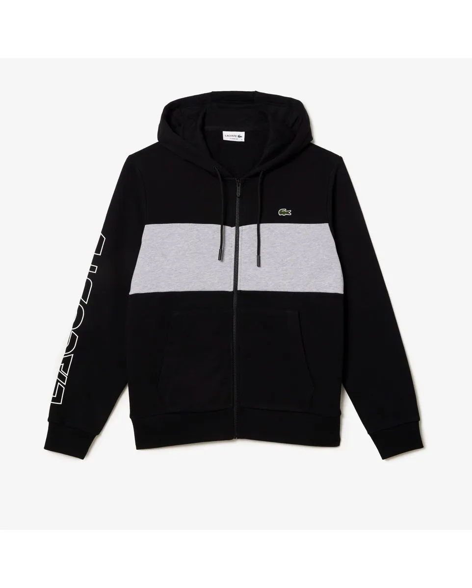 Sweat zip à capuche Homme Noir
