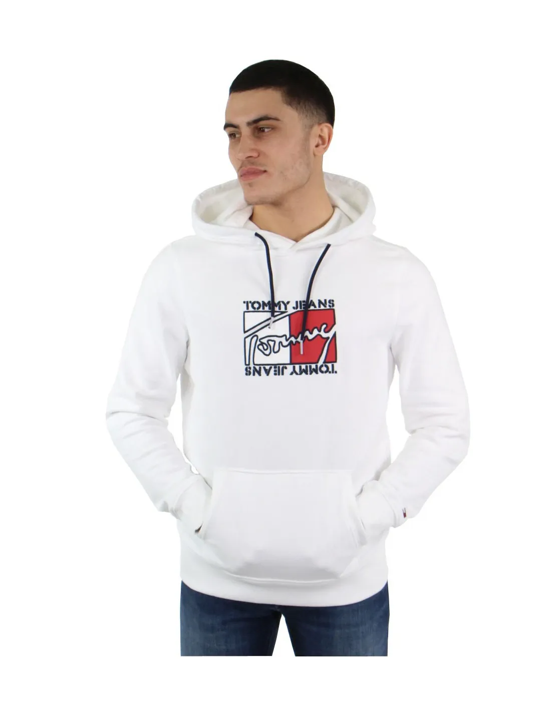 Sweat à capuche Tommy Jeans ref_48173 Blanc