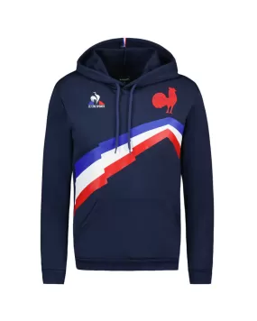 Sweatshirt Capuche Enfant XV de France 2022/2023 N°1 Bleu Le Coq Sportif - Boutique en Ligne Ô Rugby