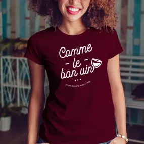 T-shirt 100% Coton bio - Comme le bon vin